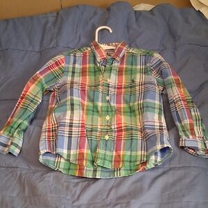 Polo by Ralph Lauren Blue and Green Button Down Shirt